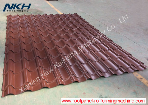 High Speed Roof Tile Roll Forming Machine Hydraulic Tile Pressing For Roof Panel