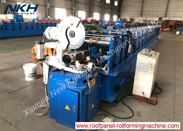 Octagon Pipe Shutter Door Roll Forming Machine With PLC Computer Control System
