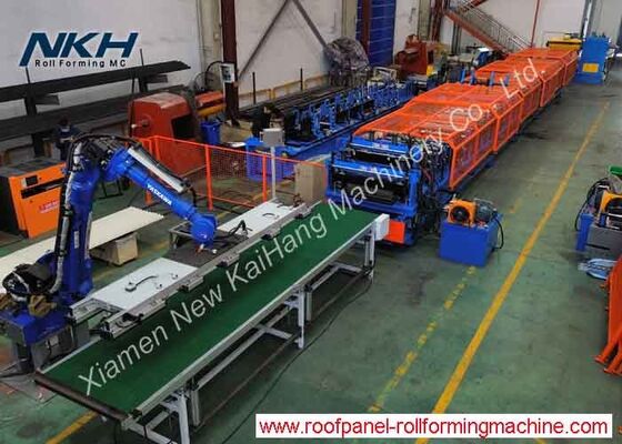 Dual-layer rollforming machine met robot palletiserende sluiter deur en gegolfde paneel
