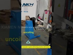 Automatisch wisselende C Purlin rollen vormen machine met stapler